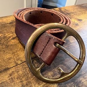 Free People brown distressed leather belt